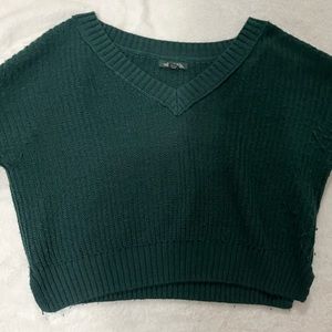 Women’s Dark Green Cropped Sweater Size XS